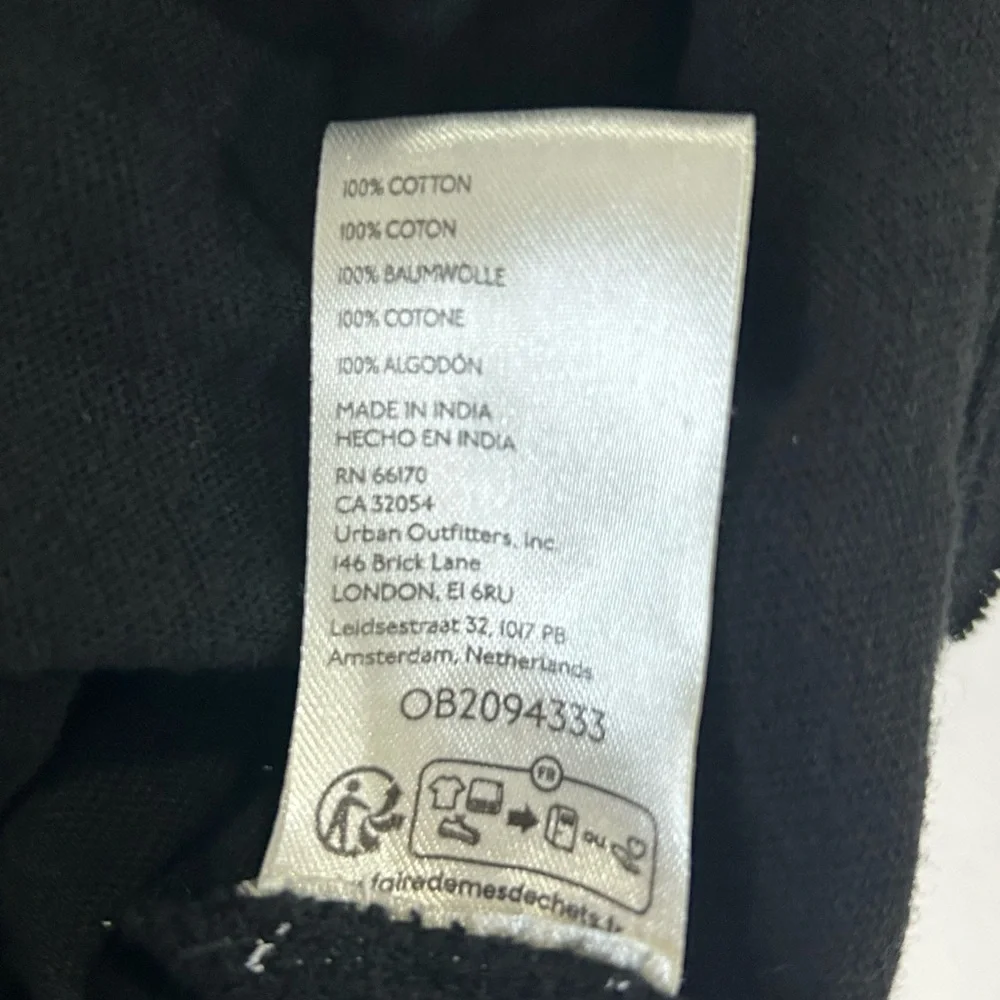 Free People We The Free Dorothy Tee in black cotton with lace trim - Picture 7 of 7